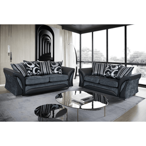 Shannon Sofa Luxe Model 3+2 Sofa Set, 3 Seater & 2 Seater in Grey